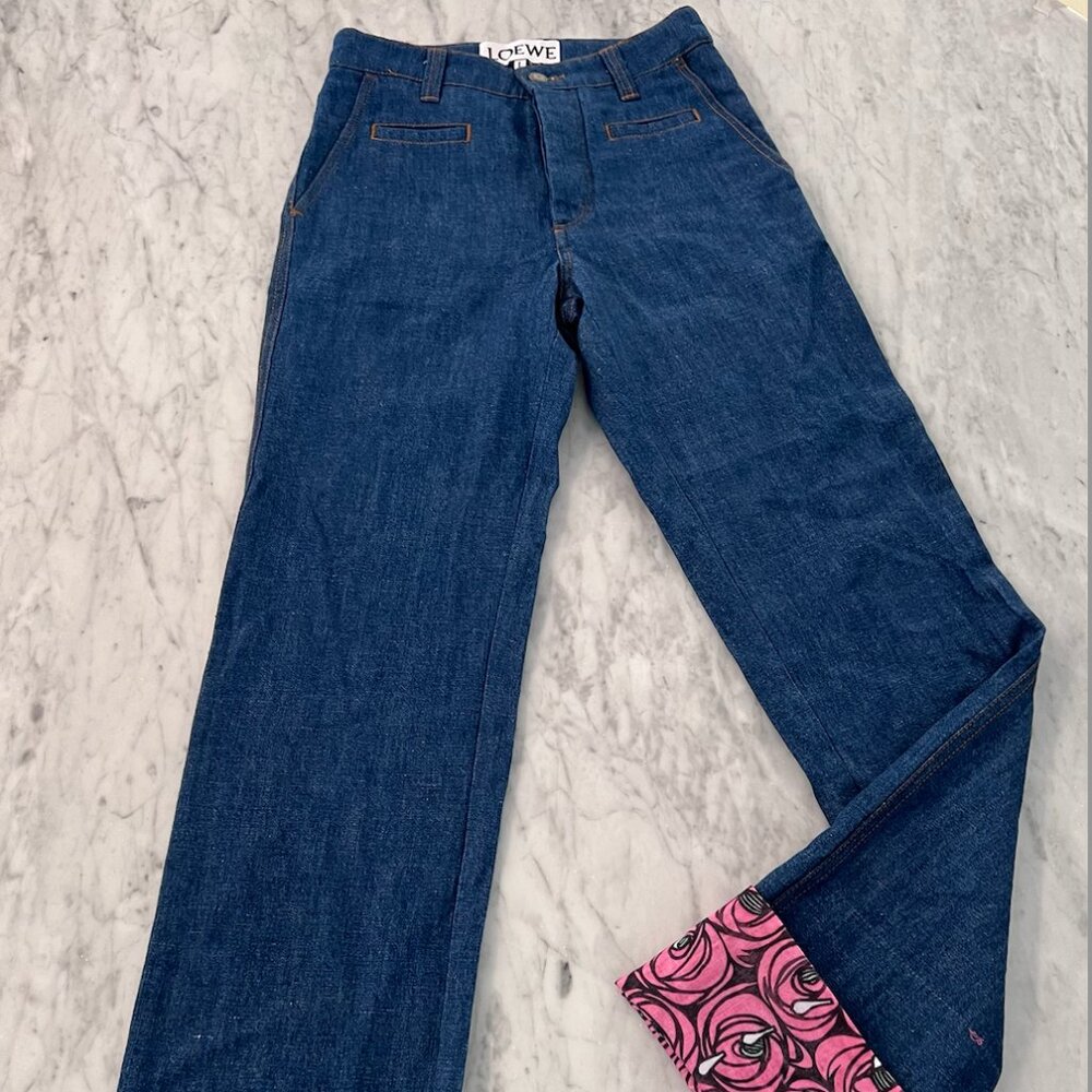 Loewe Jeans with Flower print on bottom